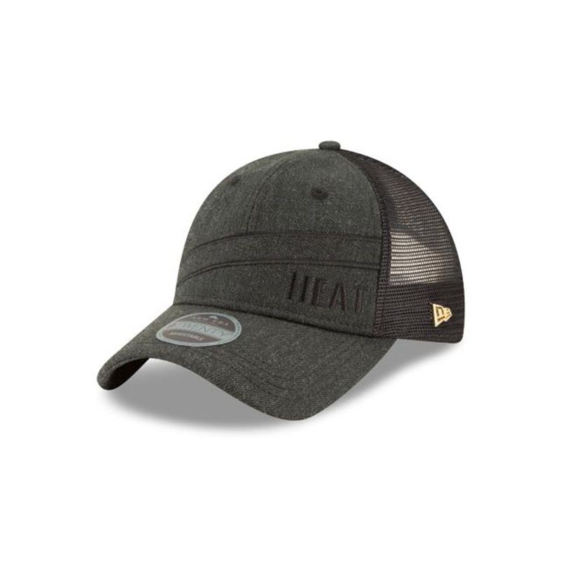 NBA Miami Heat Trucker Scale 9Twenty Adjustable (BQD7574) - Black New Era Caps